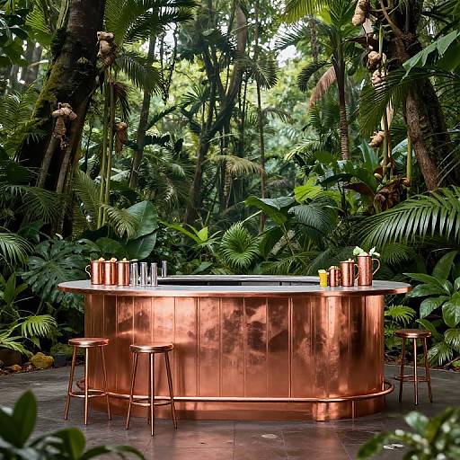 Modern Moscow Mule Bar in Rainforest