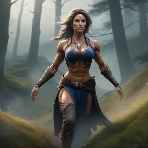 Mighty Mage in Enchanted Forest Setting