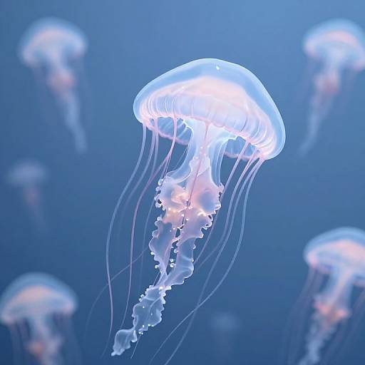 Ethereal Skyward Drift of Jellyfish