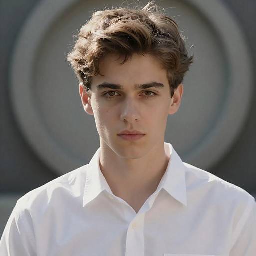 Intense Portrait of Young Man