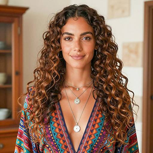 Vibrant Portrait of a Smiling Woman