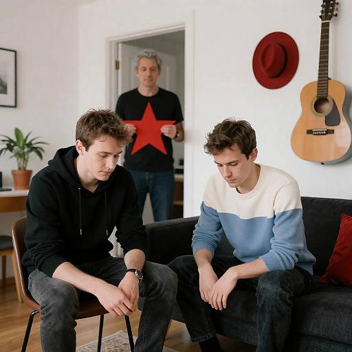 Three Men in a Bright Room