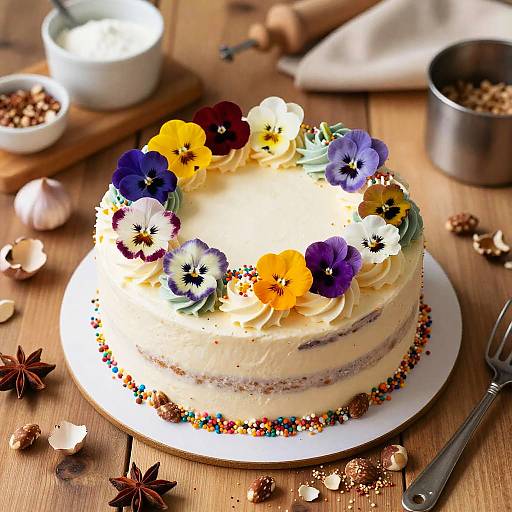 Indulgent Cake Decorating Scene