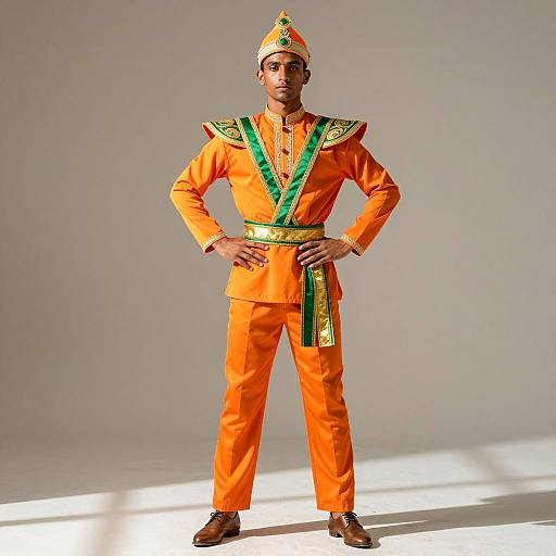 Elegant Male Model in Ethnic Dance Attire