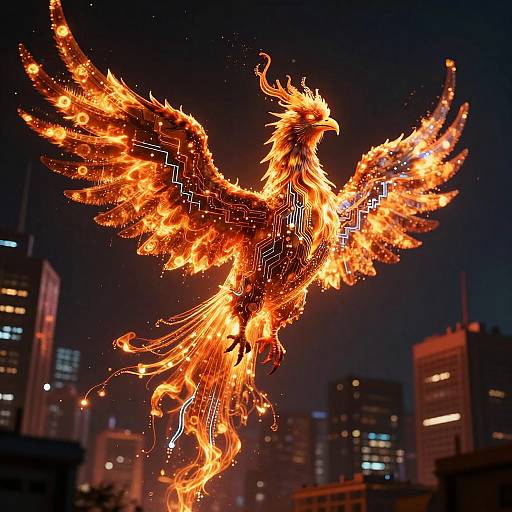 Digital Phoenix AI Art Evolution