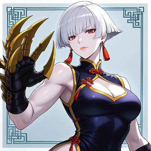 Illustration of A.k.i. (street fighter), street fighter in the style of Sbs