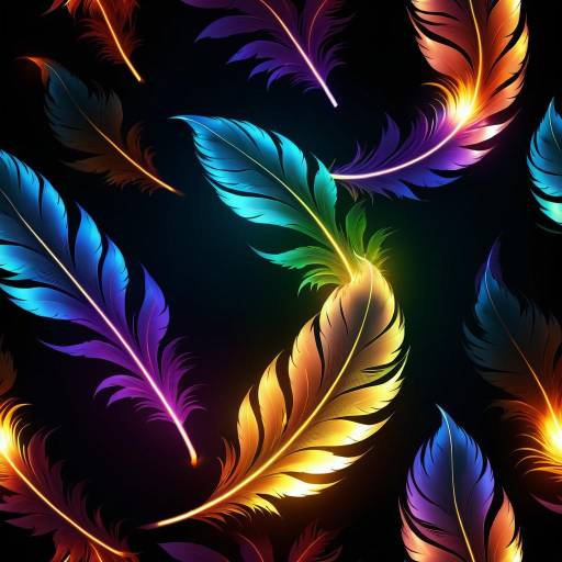 Glowing Mystical Phoenix Feathers