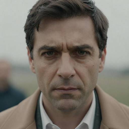 Intense Portrait of a Middle-Aged Man