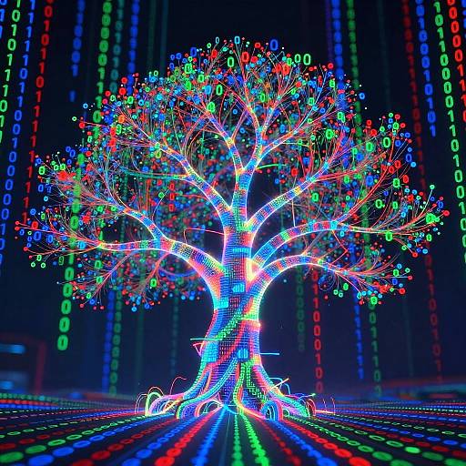 Holographic Digital Tree with Binary Code