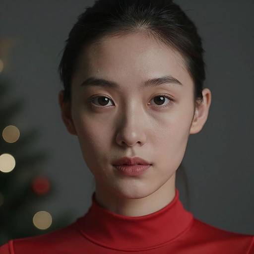 Photorealistic Red Bodysuit Headshot