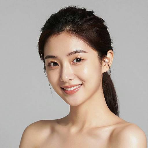 Photorealistic Portrait of a Smiling Girl