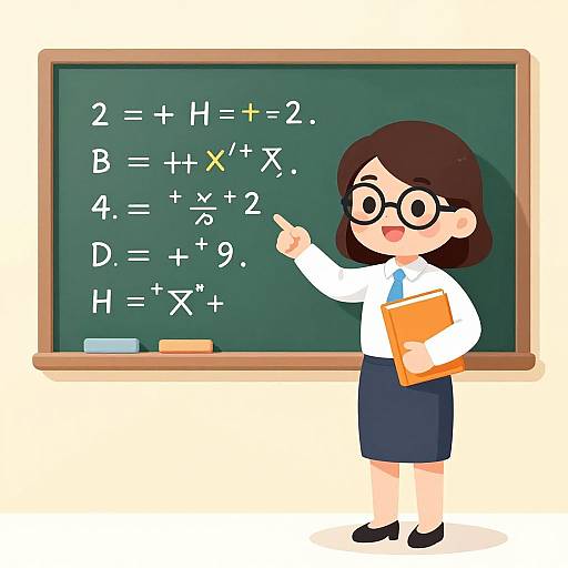Cheerful Female Teacher Clipart