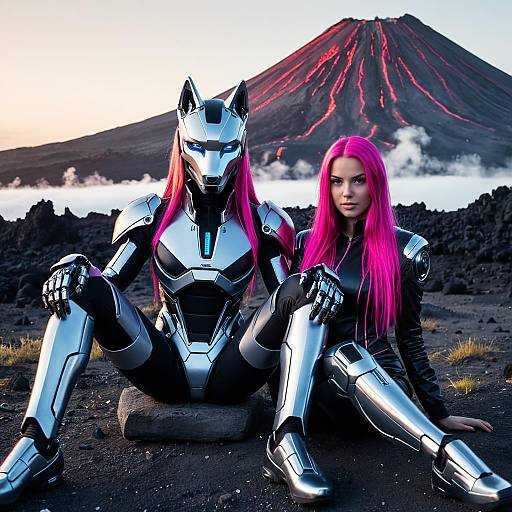 Cyberpunk Siblings by Volcanic Lava