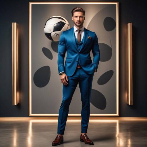Elegant Athletic Man in Art Gallery