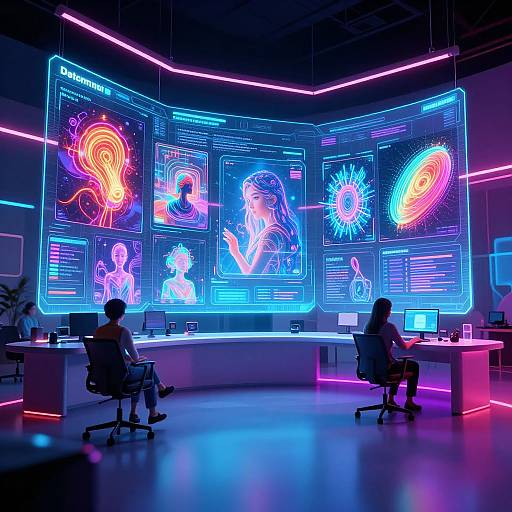 Futuristic AI Digital Art Studio