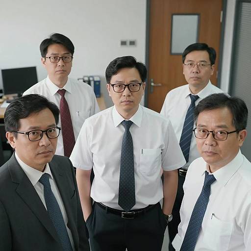 Serious Businessmen in Office Setting