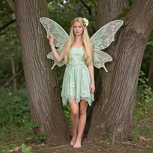 Realistic Garden Fairy Costume Portrait