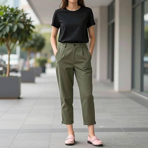 Casual Young Woman in Modern Setting