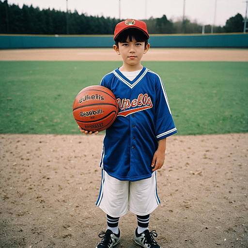 Boy in Sport Fancy Dress Pose