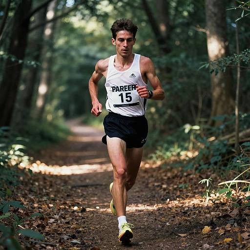 Runner on Forest Trail