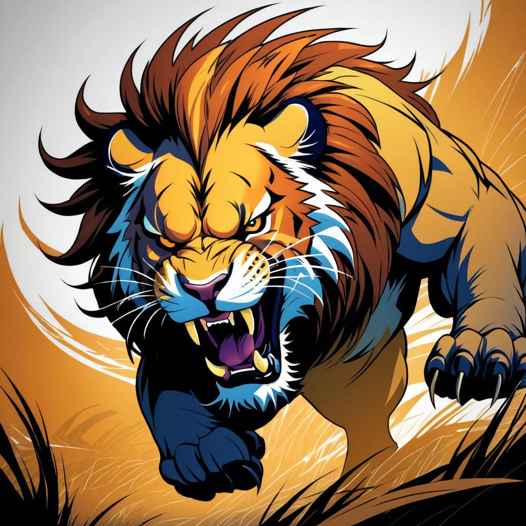 Fierce Lion in Joe Madureira Style