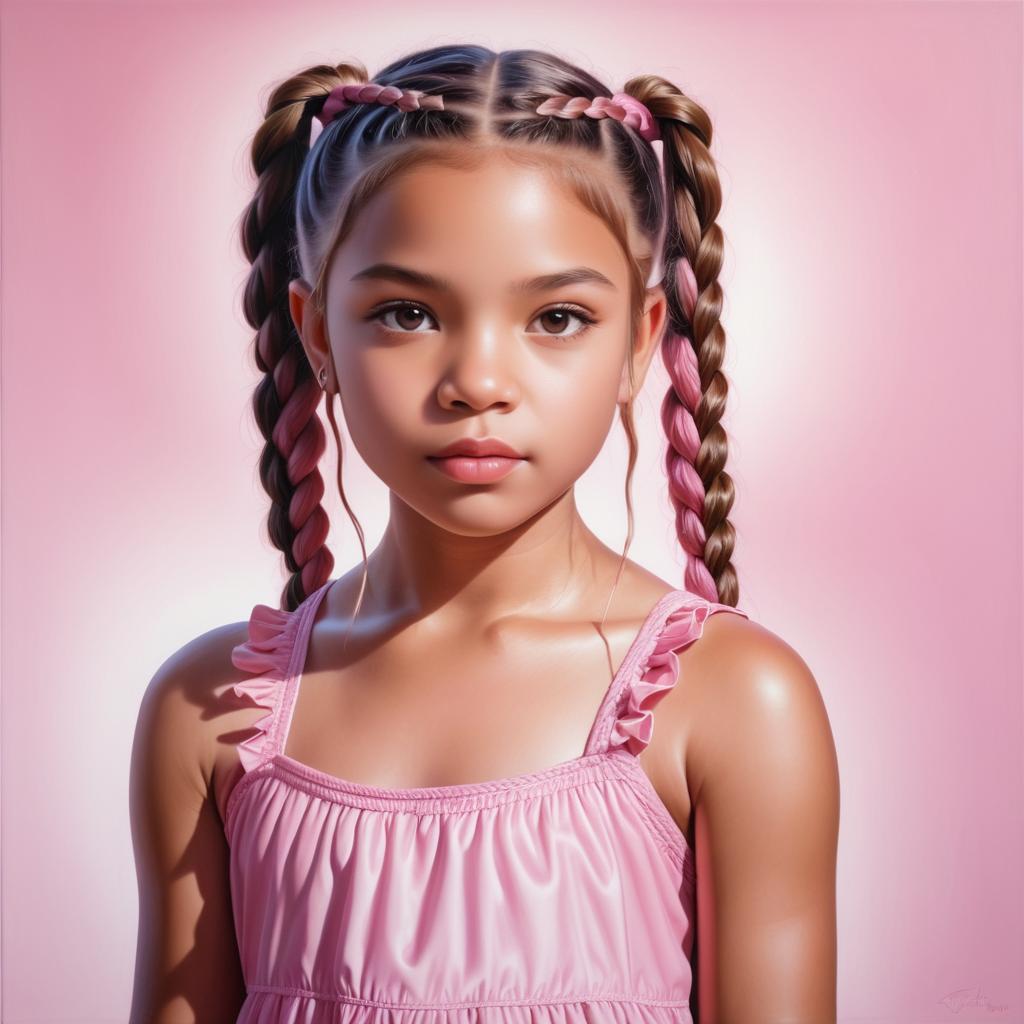 Portrait of a Girl in Pink Sundress