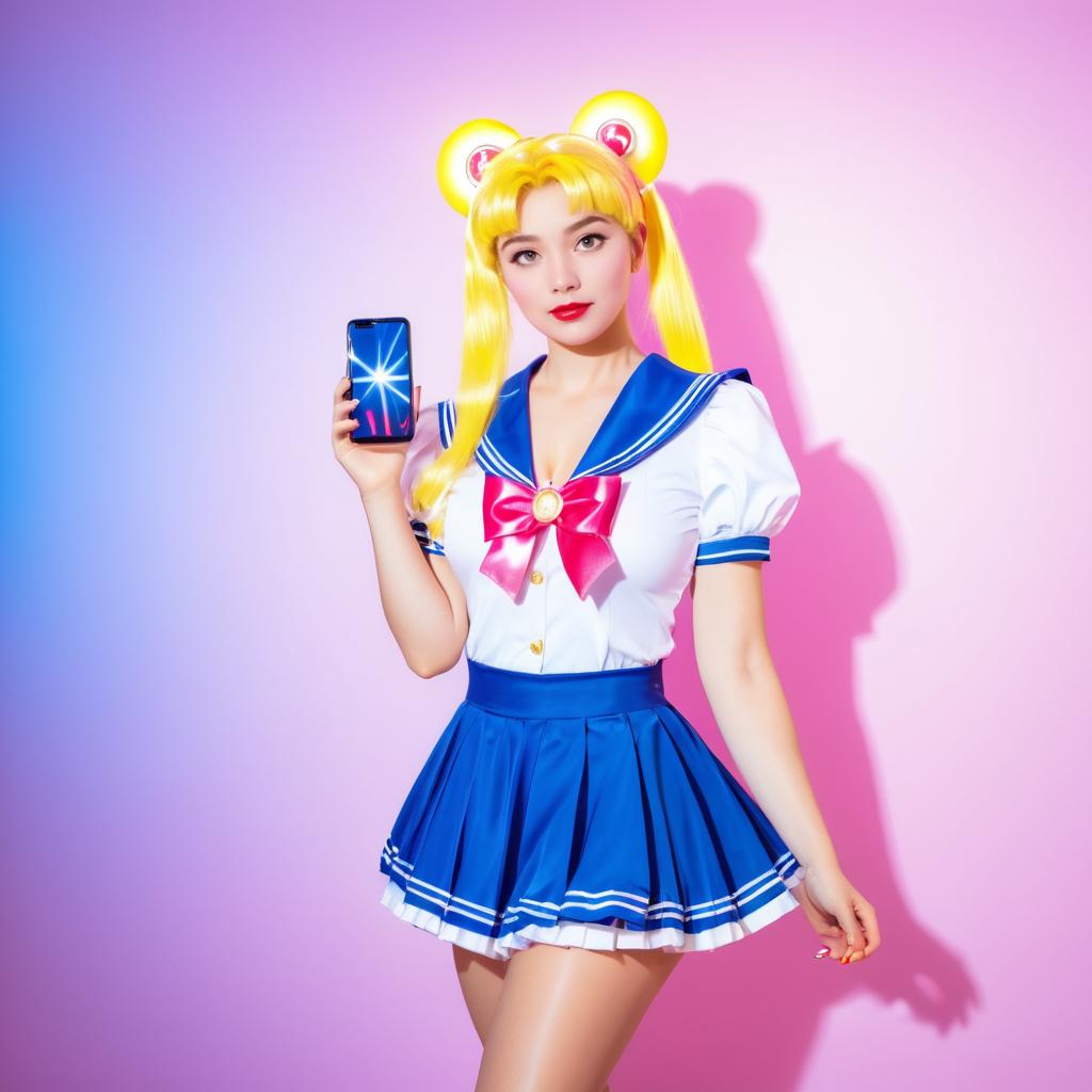 Ava White as Sailor Moon: Candid Cosplay