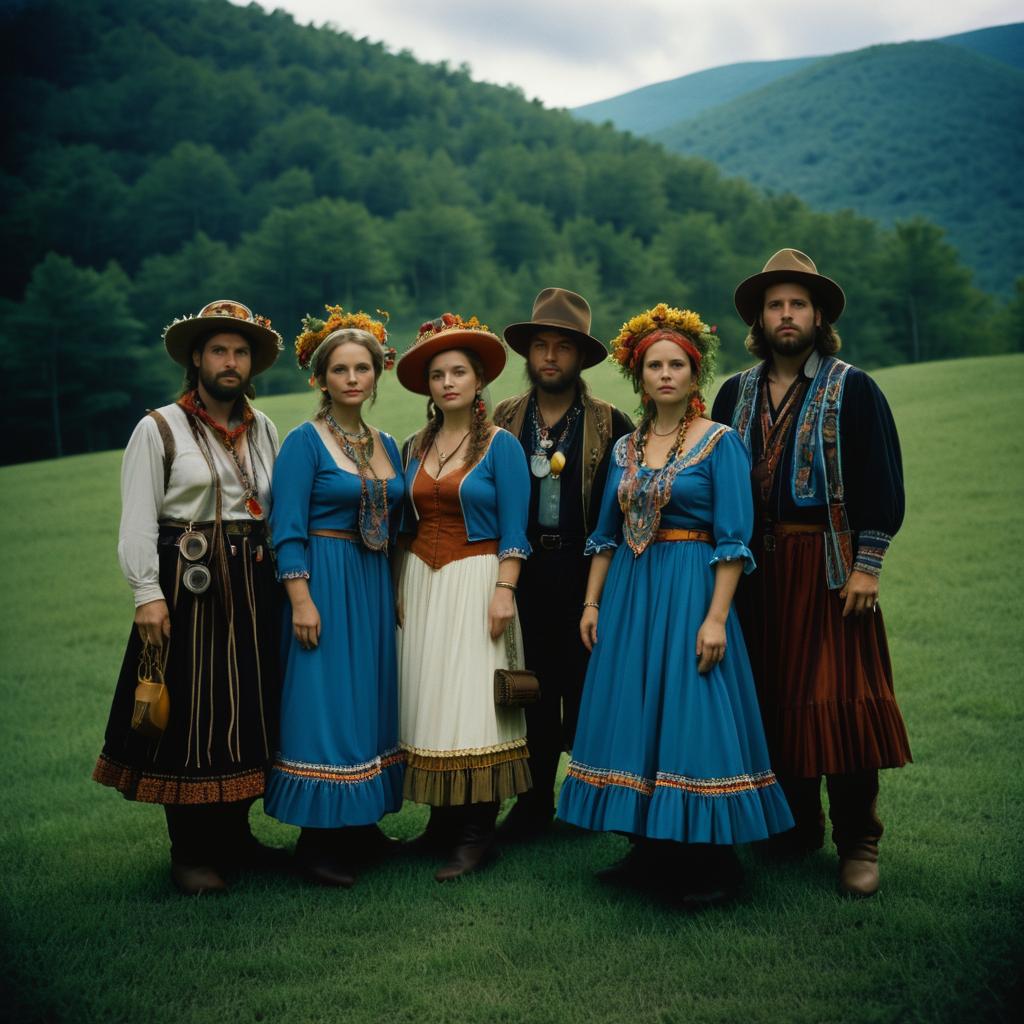 Folk Music Group in Appalachian Mountains