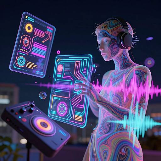 Surreal Electropop Neon Dreamscape