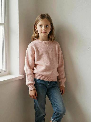 Cozy Natural-Light Portrait of 9-Year-Old Girl