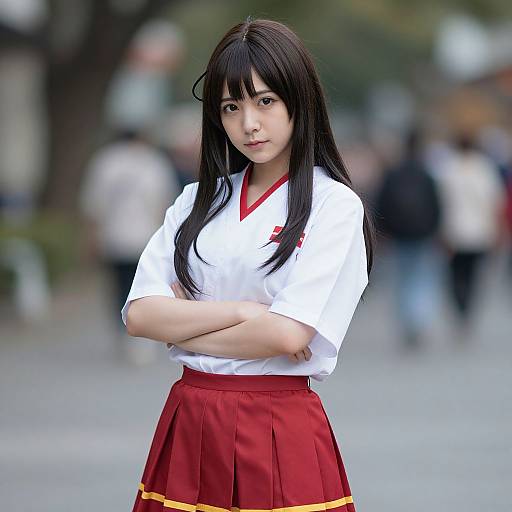 Realistic Nobara Costume Outdoors Portrait