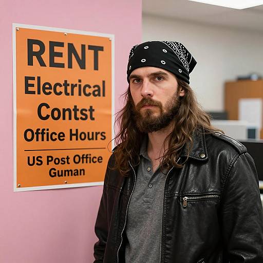 Serious Man in Front of Vibrant Wall