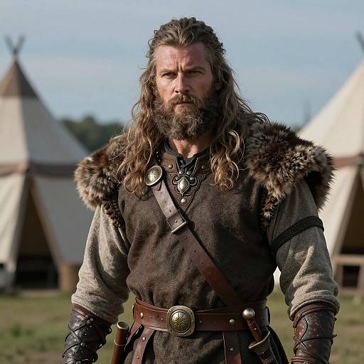 Medieval Viking Warrior Portrait