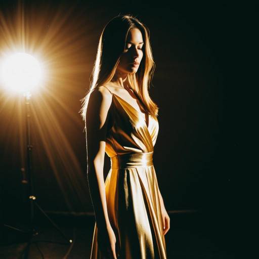 Elegant Textured Straight Hairstyle in Satin Gown Elegant Textured Straight Hairstyle in Satin Gown