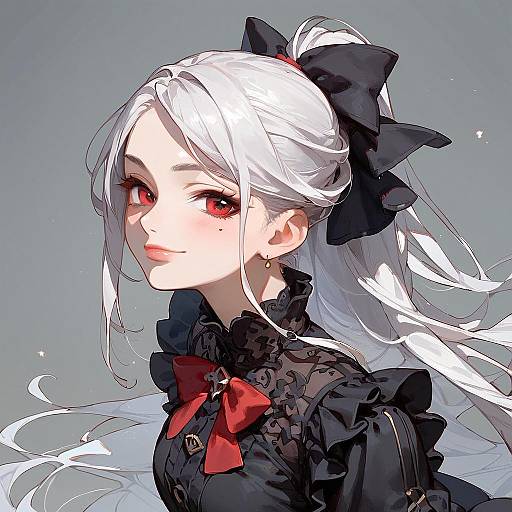 Shalltear in Black Frilled Dress