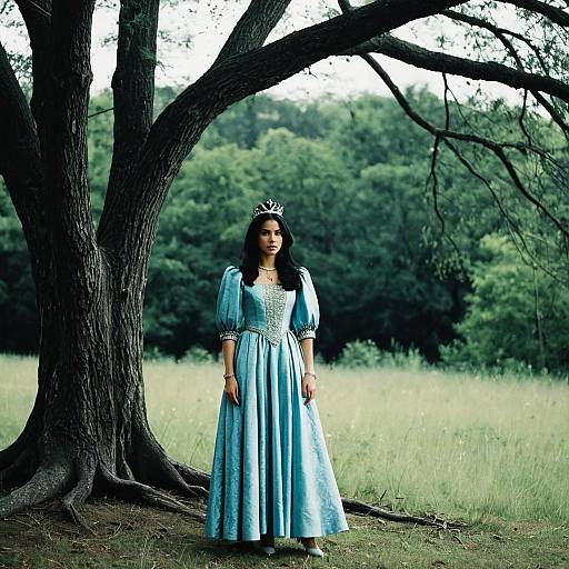 Elegant Princess in Nature's Embrace