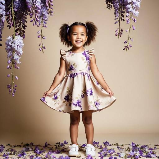 Smiling Little Girl in Floral Dress