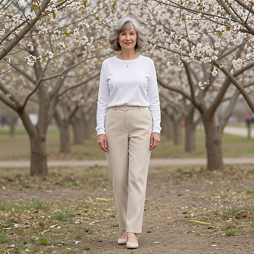 Elegant Bob Hairstyle with Spring Blooms