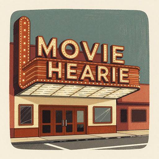 Retro Classic Movie Marquee Art