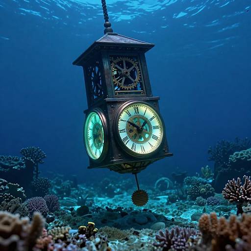 Underwater Upside-Down Clock Tower