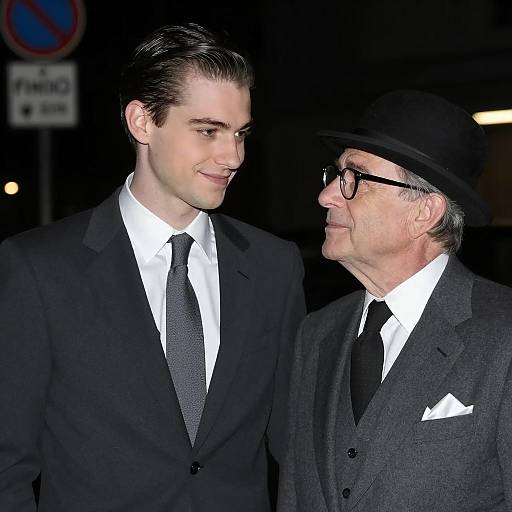 Two Men in a Mysterious Night Scene