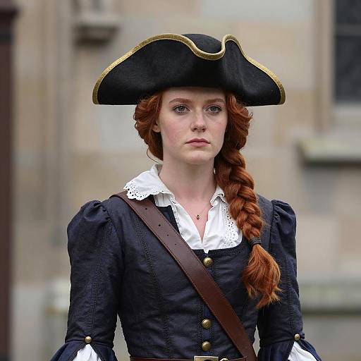 Photorealistic Young Woman Musketeer Portrait