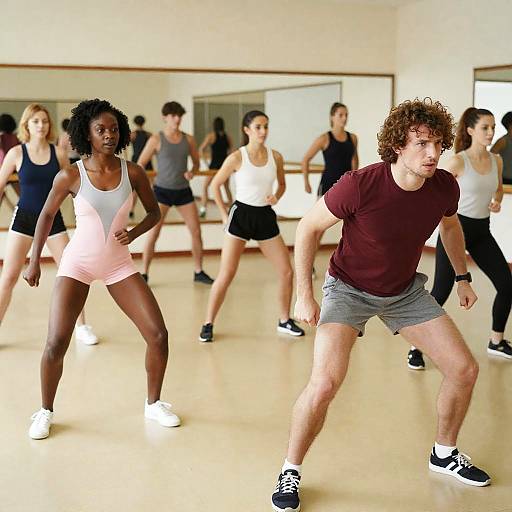 Dynamic 1980s Group Exercise Class