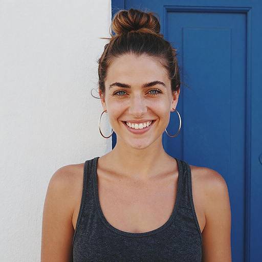 Vibrant Portrait of Smiling Woman