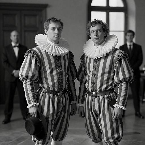 Renaissance Men in Striped Attire