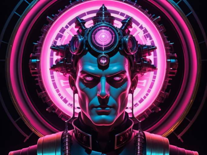 Glowing Steampunk Overlord Portrait