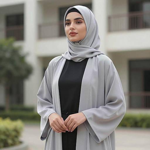 Confident Young Woman in Stylish Hijab