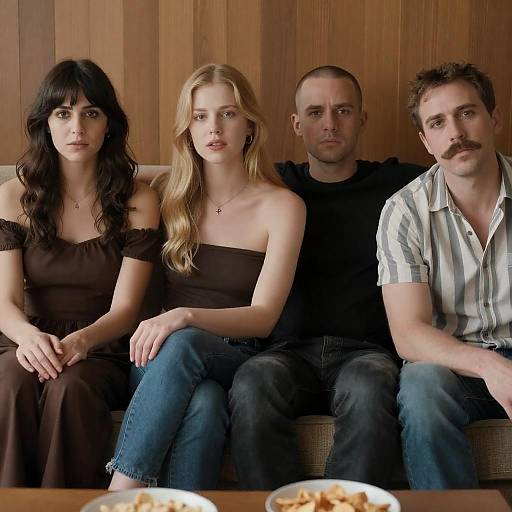 Candid Couch Moment with Friends