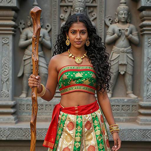Elegant Moana Cosplay with Indian Heritage