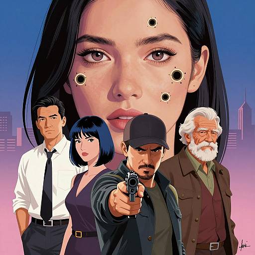 Intense Portrait with Diverse Characters